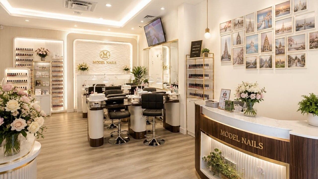 Our reception and manicure area